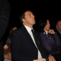 Foto Nicoloro G. 01/02/2013 Firenze Evento di grande importanza, forse unico, che vede insieme in questa campagna elettorale il sindaco di Firenze e il segretario generale del PD. nella foto Matteo Renzi