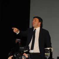 Foto Nicoloro G. 01/02/2013 Firenze Evento di grande importanza, forse unico, che vede insieme in questa campagna elettorale il sindaco di Firenze e il segretario generale del PD. nella foto Matteo Renzi