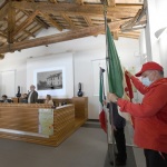 Foto Nicoloro G.   Mandriole (RA)   Cerimonia di commemorazione di Anita Garibaldi nell' anniversario della sua morte avvenuta il 4 agosto 1849 nella fattoria Guiccioli in localita' Mandriole alle porte di Ravenna. nella foto una veduta della sala.