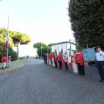 Foto Nicoloro G.   Mandriole (RA)   Cerimonia di commemorazione di Anita Garibaldi nell' anniversario della sua morte avvenuta il 4 agosto 1849 nella fattoria Guiccioli in localita' Mandriole alle porte di Ravenna. nella foto durante la cerimonia dell' ammaina bandiera.