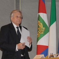 Foto Nicoloro G. 01/02/2011 Milano Commemorazione in Universita' Bocconi della figura dell' ex ministro del Tesoro Tommaso Padoa Schioppa alla presenza del Capo dello Stato. nella foto Jean-Claude Trichet