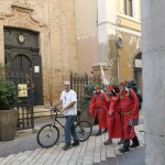 Foto Nicoloro G.   12/09/2021   Ravenna   Questa giornata segna il culmine delle celebrazioni dei 700 anni dalla morte di Dante. nella foto tre partecipanti al ' cammino di Dante '.