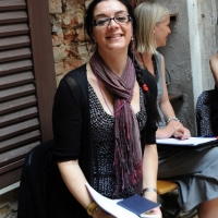 Foto Nicoloro G. 01-02-03/06/2012 Cremona Edizione 2012, la terza, del Festival ” Le Corde dell’ Anima “, una tre giorni caratterizzata da un intreccio di letteratura e musica tra incontri, concerti, laboratori, letture e spettacoli. Protagonisti sono scrittori, musicisti, giornalisti e poeti. nella foto Valeria Palumbo