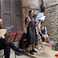 Foto Nicoloro G. 01-02-03/06/2012 Cremona Edizione 2012, la terza, del Festival ” Le Corde dell’ Anima “, una tre giorni caratterizzata da un intreccio di letteratura e musica tra incontri, concerti, laboratori, letture e spettacoli. Protagonisti sono scrittori, musicisti, giornalisti e poeti. nella foto Diego Cantalupi – Valeria Palumbo – Anne Lise Marstrand-Jorgensen