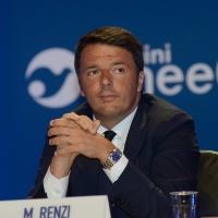 Foto Nicoloro G.   25/08/2015    Rimini    Sesta giornata dell' edizione 2015 del Meeting di C.L. dal titolo ' Di che è mancanza questa mancanza, cuore, che a un tratto ne sei pieno ? '. nella foto il premier Matteo Renzi.