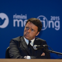 Foto Nicoloro G.   25/08/2015    Rimini    Sesta giornata dell' edizione 2015 del Meeting di C.L. dal titolo ' Di che è mancanza questa mancanza, cuore, che a un tratto ne sei pieno ? '. nella foto il premier Matteo Renzi.