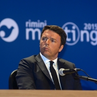 Foto Nicoloro G.   25/08/2015    Rimini    Sesta giornata dell' edizione 2015 del Meeting di C.L. dal titolo ' Di che è mancanza questa mancanza, cuore, che a un tratto ne sei pieno ? '. nella foto il premier Matteo Renzi.