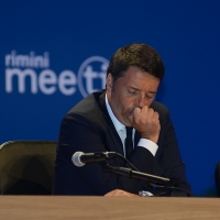 Foto Nicoloro G.   25/08/2015    Rimini    Sesta giornata dell' edizione 2015 del Meeting di C.L. dal titolo ' Di che è mancanza questa mancanza, cuore, che a un tratto ne sei pieno ? '. nella foto il premier Matteo Renzi.