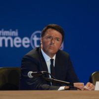 Foto Nicoloro G.   25/08/2015    Rimini    Sesta giornata dell' edizione 2015 del Meeting di C.L. dal titolo ' Di che è mancanza questa mancanza, cuore, che a un tratto ne sei pieno ? '. nella foto il premier Matteo Renzi.