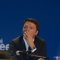 Foto Nicoloro G.   25/08/2015    Rimini    Sesta giornata dell' edizione 2015 del Meeting di C.L. dal titolo ' Di che è mancanza questa mancanza, cuore, che a un tratto ne sei pieno ? '. nella foto il premier Matteo Renzi.