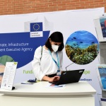 Foto Nicoloro G.   19/05/2022   Ravenna   Edizione 2022 dell' European Maritime Day, assegnato questa' anno a Ravenna dalla Commissione europea e che ha per tema ' Economia blu sostenibile per una ripresa del verde '. nella foto uno stand.