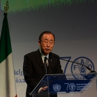 Foto Nicoloro G.   16/10/2015    Milano  In occasione della Giornata Mondiale dell' Alimentazione si e' svolto in Expo un incontro al quale hanno preso parte il Capo di Stato e il segretario generale delle Nazioni Unite. nella foto segretario generale delle Nazioni Unite Ban Ki-moon.
