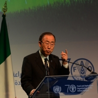 Foto Nicoloro G.   16/10/2015    Milano  In occasione della Giornata Mondiale dell' Alimentazione si e' svolto in Expo un incontro al quale hanno preso parte il Capo di Stato e il segretario generale delle Nazioni Unite. nella foto segretario generale delle Nazioni Unite Ban Ki-moon.