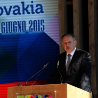 Foto Nicoloro G.  24/06/2015  Milano    Nell' ambito di Expo 2015 si è svolta la Giornata Nazionale della Slovacchia. nella foto il presidente slovacco Andrey Kiska.