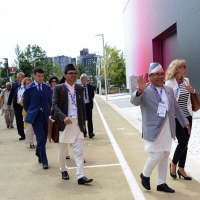 Foto Nicoloro G.  31/07/2015   Milano    Nell' ambito di Expo 2015 si svolge la Conferenza Internazionale dei ministri della Cultura di piÃ¹ di 80 paesi presenti. nella foto l' arrivo di alcuni ministri.