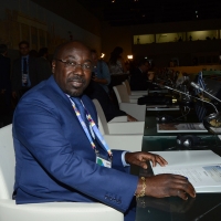 Foto Nicoloro G.  31/07/2015   Milano    Nell' ambito di Expo 2015 si svolge la Conferenza Internazionale dei ministri della Cultura di piÃ¹ di 80 paesi presenti. nella foto il ministro del Gabon.