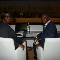Foto Nicoloro G.  31/07/2015   Milano    Nell' ambito di Expo 2015 si svolge la Conferenza Internazionale dei ministri della Cultura di piÃ¹ di 80 paesi presenti. nella foto da sinistra i ministri dello Zimbabwe e dello Zambia.