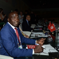 Foto Nicoloro G.  31/07/2015   Milano    Nell' ambito di Expo 2015 si svolge la Conferenza Internazionale dei ministri della Cultura di piÃ¹ di 80 paesi presenti. nella foto ilministro del Togo.