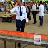 Foto Nicoloro G.  20/06/2015  Milano   Realizzata la pizza più lunga del mondo all' Expo 2015. nella foto il commissario unico di Expo Giuseppe Sala in attesa del verdetto del giudice.