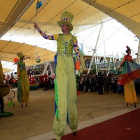 Foto Nicoloro G.   05/05/2015    Milano   Expo Milano 2015 si apre al mondo e si mette in mostra. nella foto una parata di Foody, la mascotte di Expo 2015.