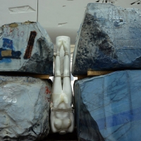 Foto Nicoloro G.   05/05/2015    Milano   Expo Milano 2015 si apre al mondo e si mette in mostra. nella foto una scultura all' interno di Palazzo Italia.