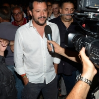 Foto Nicoloro G.  25/07/2015  Cervia ( Ravenna )  Festa Nazionale della Lega Nord Romagna. nella foto il leader della Lega Nord Matteo Salvini.
