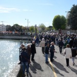 Foto Nicoloro G.   16/04/2023   Ravenna   Come e' tradizione nella domenica in albis si e' svolta la Festa della Madonna Greca, con una processione che parte dal canale Candiano e termina nella basilica di Santa Maria in Porto. nella foto il corteo dei fedeli parte in processione.