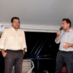 Foto Nicoloro G.   31/07/2022   Cervia ( RA  )   Festa della Lega Romagna. nella foto Matteo Salvini con Jacopo Morrone segretario della Lega Romagna.