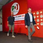 Foto Nicoloro G.   25/08/2019   Ravenna   Festa Nazionale dell' Unita'. nella foto lo scrittore Gianrico Carofiglio, a sinistra, e il giornalista Massimo Giannini.