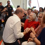 Foto Nicoloro G.   08/09/2019   Ravenna    Manifestazione di chiusura della Festa Nazionale dell' Unita'. nella foto Nicola Zingaretti saluta e abbraccia un' anziana partigiana.
