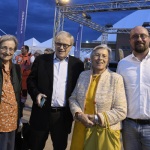 Foto Nicoloro G.   31/08/2023   Ravenna   Festa Nazionale dell' Unita'.  nella foto da sinistra Albertina Soliani, Pierluigi Castagnetti, Maria Pia Garavaglie e Igor Taruffi.