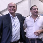 Foto Nicoloro G.   01/09/2023   Ravenna   Festa Nazionale dell' Unita'. nella foto Pierluigi Bersani, a sinistra, con il sindaco di Ravenna Michele de Pascale.
