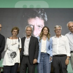 Foto Nicoloro G.   09/09/2023   Ravenna   Festa Nazionale dell' Unita'.  nella foto da sinistra Walter Verdini, Daria Bonfietti, Enrico Mentana, Chiara Gribaudo, Paolo Siani e Marco Risi.