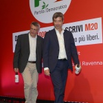 Foto Nicoloro G.   28/08/2019   Ravenna    Festa Nazionale dell' Unita'. nella foto il segretario generale CGIL Maurizio Landini, a sinistra, e l' ex ministro Andrea Orlando.