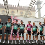 Foto Nicoloro G.   21/05/2019   Ravenna   10° tappa del 102° Giro d' Italia da Ravenna a Modena. nella foto la squadra Bora-Hansgrohe della Maglia Ciclamina.