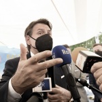 25/08/2021   Ravenna    Visita in citta' del presidente del M5S in vista delle amministrative di ottobre. nella foto il presidente del M5S Giuseppe Conte.