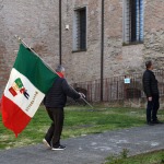 Foto Nicoloro G.   29/03/2023   Bagnacavallo   (RA)   Si sono svolti oggi i funerali dell' attore Ivano Marescotti. nella foto una bandiera dell' ANPI cui l' attore era molto legato.