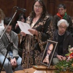 Foto Nicoloro G.   29/03/2023   Bagnacavallo   (RA)   Si sono svolti oggi i funerali dell' attore Ivano Marescotti. nella foto la moglie dell' attore Erika Leonelli.