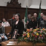 Foto Nicoloro G.   29/03/2023   Bagnacavallo   (RA)   Si sono svolti oggi i funerali dell' attore Ivano Marescotti. nella foto la figlia dell' attore Iliade Marescotti.