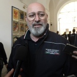 Foto Nicoloro G.   21/05/2023   Ravenna    Il presidente del Consiglio Giorgia Meloni in visita ai luoghi della Romagna colpiti dal maltempo ha fatto tappa anche a Ravenna. nella foto il governatore dell' Emilia-Romagna Stefano Bonaccini.