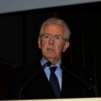 Foto Nicoloro G.  09/12/2014    Milano    Inaugurazione dell' Anno Accademico 2014-2015 dell' Università Bocconi. nella foto il presidente della Bocconi Mario Monti.