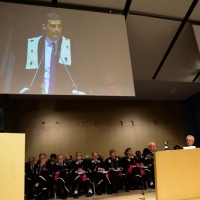 Foto Nicoloro G.  09/12/2014    Milano    Inaugurazione dell' Anno Accademico 2014-2015 dell' Università Bocconi. nella foto il rettore Bocconi Andrea Sironi durante il suo intervento.