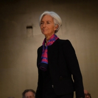 Foto Nicoloro G.  09/12/2014    Milano    Inaugurazione dell' Anno Accademico 2014-2015 dell' Università Bocconi. nella foto il direttore generale del FMI Christine Lagarde.