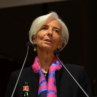 Foto Nicoloro G.  09/12/2014    Milano    Inaugurazione dell' Anno Accademico 2014-2015 dell' Università Bocconi. nella foto il direttore generale del FMI Christine Lagarde durante il suo intervento.