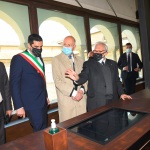 15/05/2021   Ravenna  Inaugurazione del Museo Dante alla presenza del ministro dell' Istruzione. nella foto il ministro Patrizio Bianchi durante la sua visita alle sale del Museo Dante.