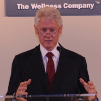 Foto Nicoloro G. 29/09/2012 Cesena ( FC ) Inaugurazione, alla presenza del Capo dello Stato, della nuova sede della Technogym, prima " Wellness Valley " al mondo. nella foto l'ex Presidente degli Stati Uniti Bill Clinton