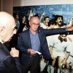 Foto Nicoloro G.   02/09/2021   Fusignano ( Ra )   Inaugurazione della mostra dedicata ad Arrigo Sacchi dal titolo  ' Oltre il sogno. L' emozione del calcio totale di Arrigo Sacchi '. nella foto Adriano Galliani e Arrigo Sacchi.