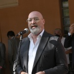 Foto Nicoloro G.   02/09/2021   Fusignano ( Ra )   Inaugurazione della mostra dedicata ad Arrigo Sacchi dal titolo  ' Oltre il sogno. L' emozione del calcio totale di Arrigo Sacchi '. nella foto il governatore dell' Emilia-Romagna Stefano Bonaccini.