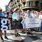 Foto Nicoloro G.   29/06/2019  Milano   Manifestazione con corteo del Gay Pride. nella foto striscioni lungo il corteo.