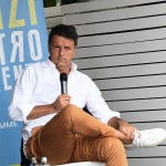 Foto Nicoloro G.   27/09/2021   Ravenna   Il leader di Italia Viva e' in citta' per presentare il suo libro e sostenere la lista Ravenna in Campo, che a lui fa riferimento e che appoggia l' elezione a sindaco del candidato del Centrosinistra. nella foto il leader di Italia Viva Matteo Renzi.